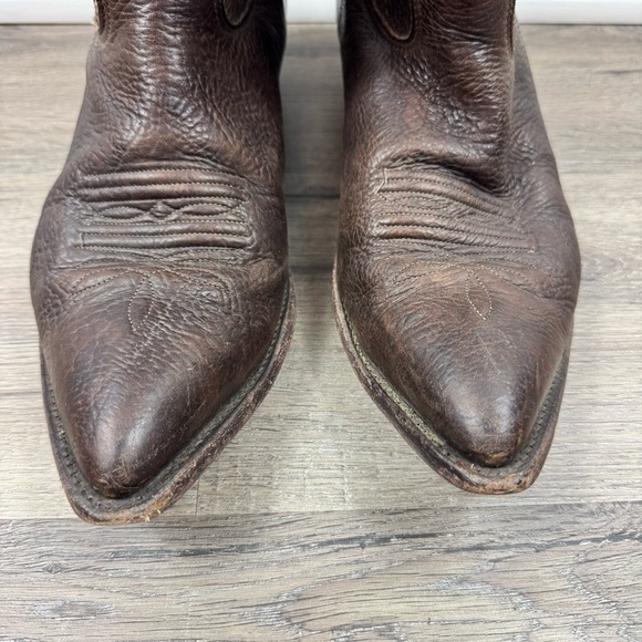 Nocona Leather Cowboy Boots Men’s Size 12 Dark Brown Western Boot - Picture 3 of 12